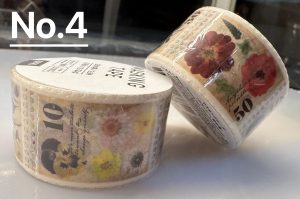日本全新-法式風格植物花卉玫瑰圖鑑復古郵票圖鑑紙膠帶MT貼紙 (04款)