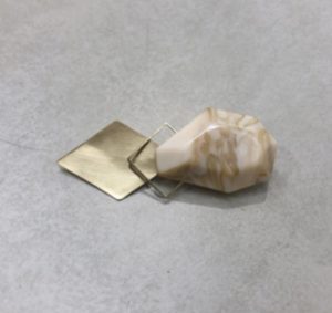 日本進口-大理石金屬片髮夾