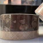日本少女浪漫風可愛小熊系列紙膠帶英倫Burberry風法式格紋MT貼紙 (Brown)