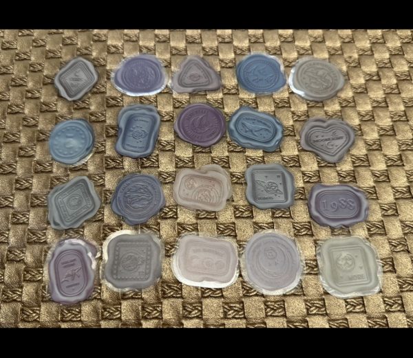 -平面貼紙-歐洲式英倫風法式復古風格火漆蠟印仿立體印章貼紙防蠟印平面貼紙  (04款)