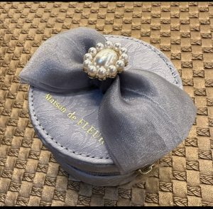 限量絕版現貨 Maison de FLEUR 珍珠蝴蝶結首飾盒(粉藍)